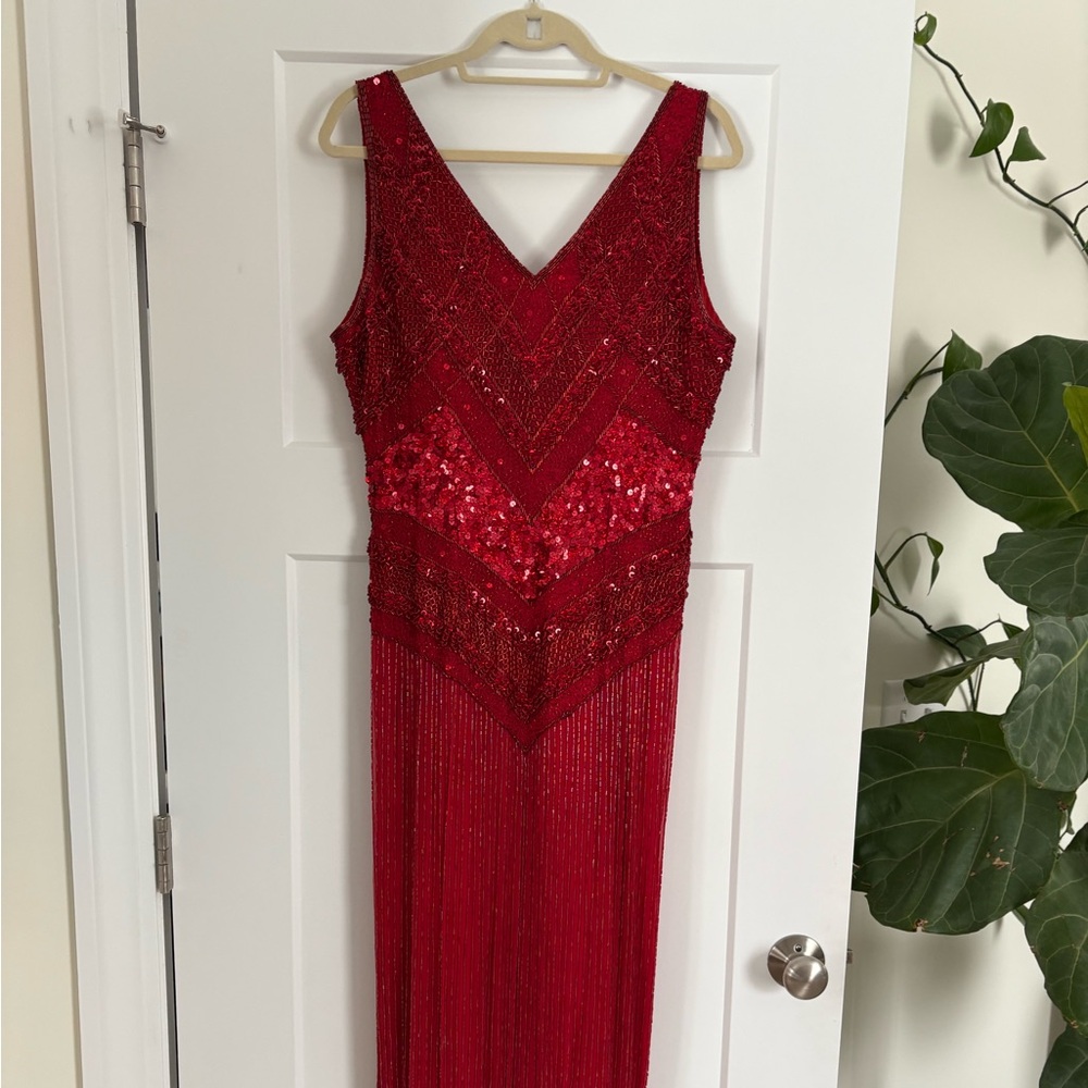 Gino Cerruti silk beaded dress— Formal, cocktail, prom, or wedding